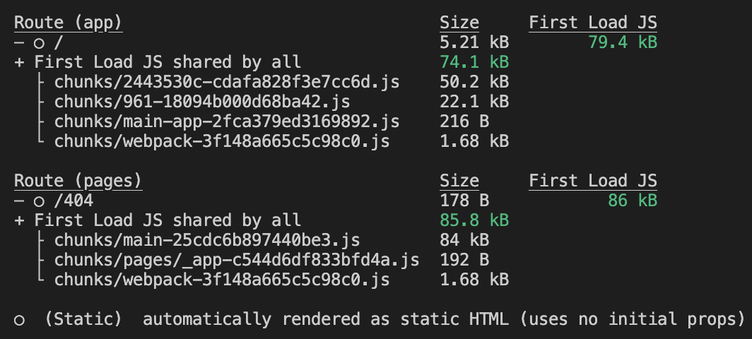 ビルド成功時のコンソール出力